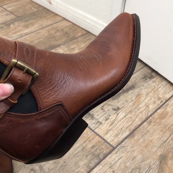 Cole Haan Country Vintage Leather Western Chelsea Ankle Boots - Picture 6 of 7